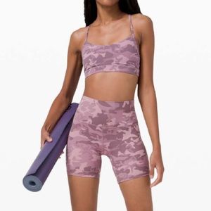 Lululemon Align Short 6" Incognito Camo Pink Taupe Multi size 4